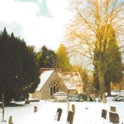 Bramdean Church in the snow